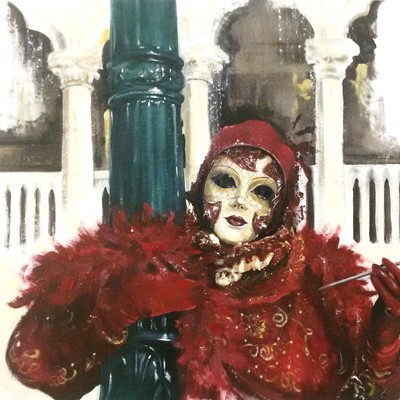 Carnevale a Venezia acrilico su tela